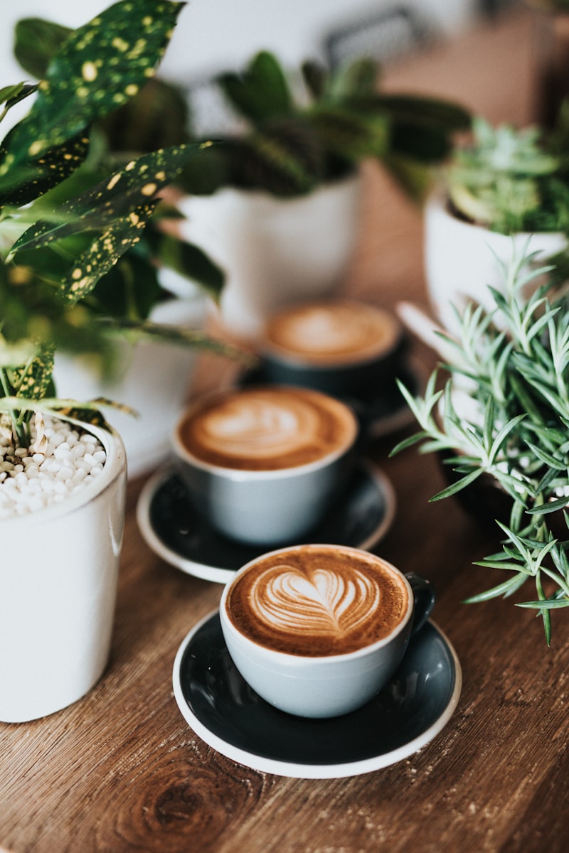 Finished cappuccino with latte art